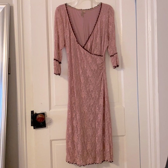 COPY - COPY - True Meaning Pink Lace Dress XL - Picture 1 of 4